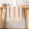 Modern, simple, fashionable, creative, elegant and high-end cotton and linen patchwork table flag, tassel lace, long strip dining table decoration fabric, festival and wedding decoration cover fabric, bed end towel, cross-border Item Picture